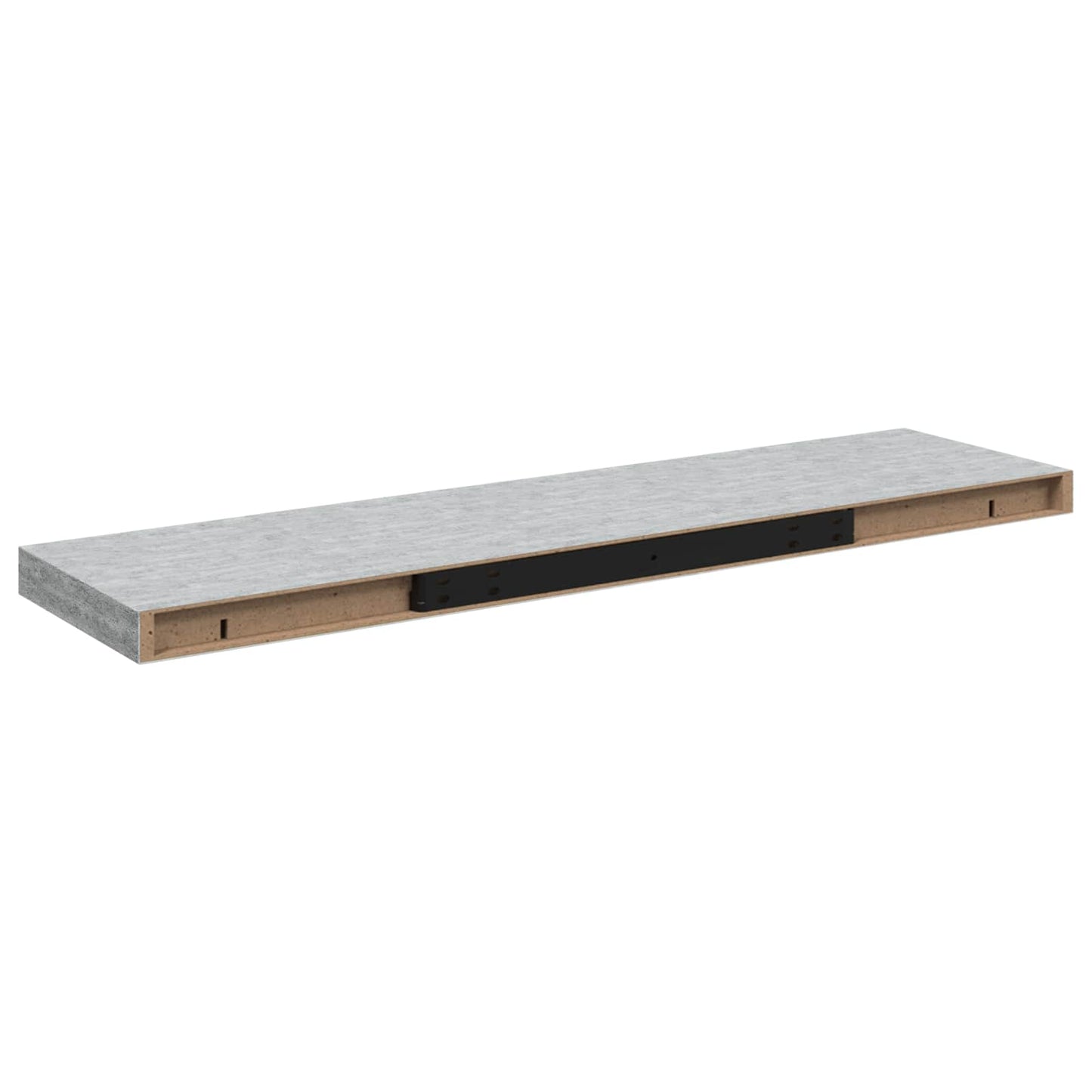 vidaXL Ράφια Τοίχου 4 τεμ. Γκρι Σκυροδέματος 90 x 23,5 x 3,8 εκ. MDF