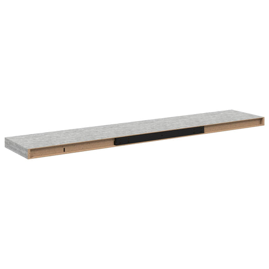 vidaXL Ράφια Τοίχου 4 τεμ. Γκρι Σκυροδέματος 120x23,5x3,8 εκ. MDF