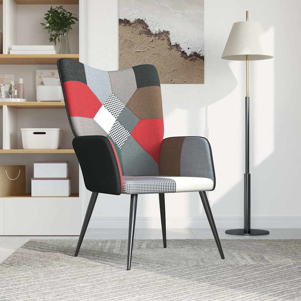 vidaXL Πολυθρόνα Relax Σχέδιο Patchwork Υφασμάτινη