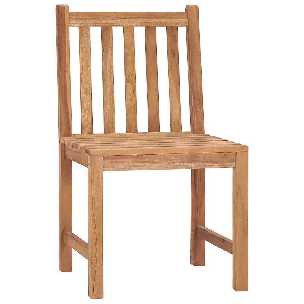 vidaXL Καρέκλες Κήπου 4 Τεμαχίων από Μασίφ Ξύλο Teak με Μαξιλάρια