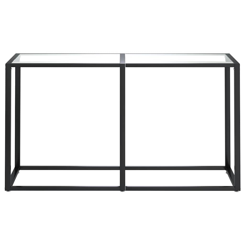 vidaXL Τραπέζι Κονσόλα Διαφανές 140x35x75,5 εκ. από Ψημένο Γυαλί