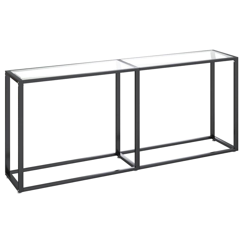 vidaXL Τραπέζι Κονσόλα Διαφανές 180x35x75,5 εκ. από Ψημένο Γυαλί
