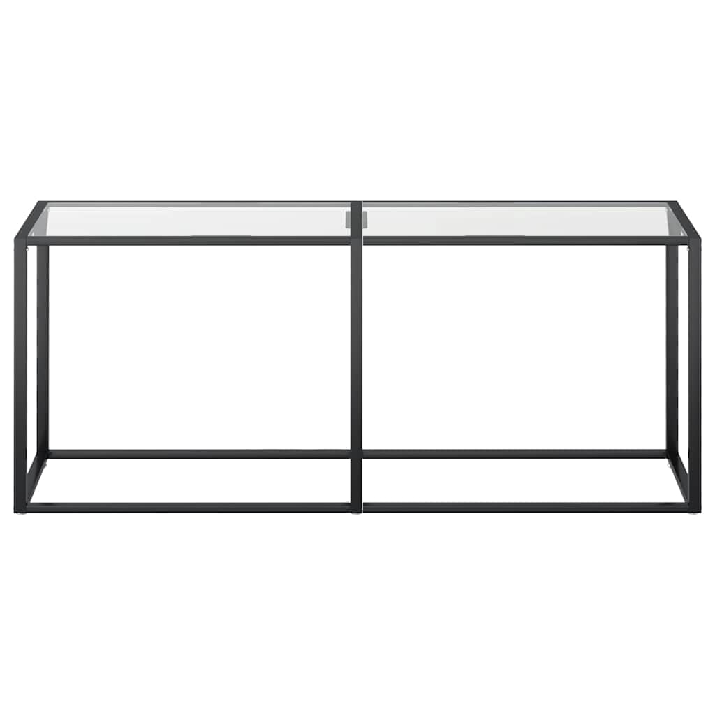 vidaXL Τραπέζι Κονσόλα Διαφανές 180x35x75,5 εκ. από Ψημένο Γυαλί