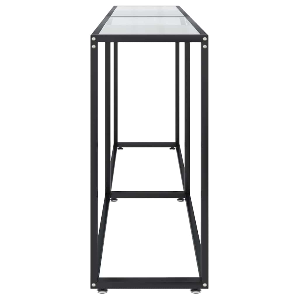vidaXL Τραπέζι Κονσόλα Διαφανές 180x35x75,5 εκ. από Ψημένο Γυαλί