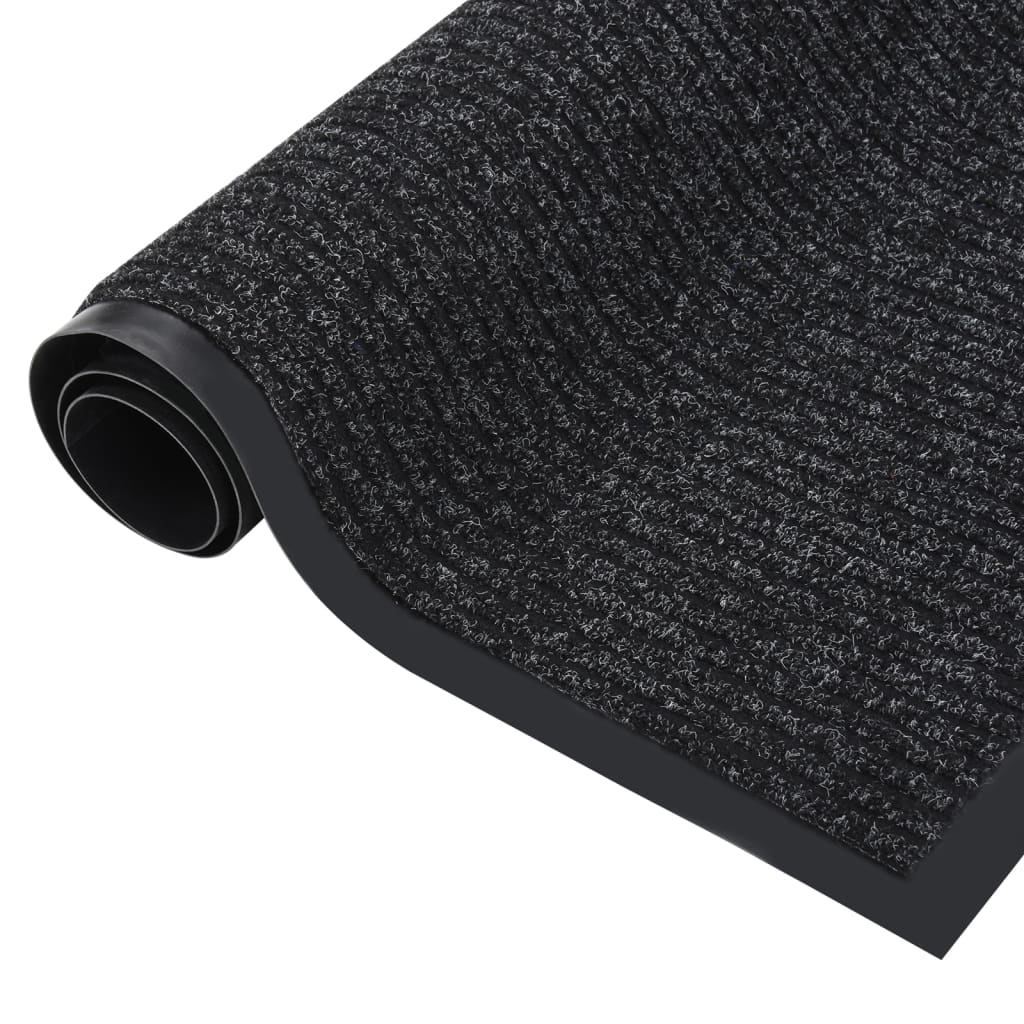 vidaXL Πατάκι Εισόδου Ριγέ Ανθρακί 80 x 120 εκ.