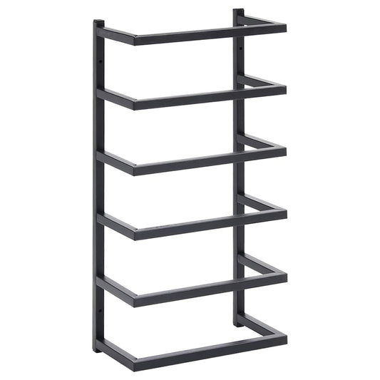 vidaXL Βάση για Πετσέτες Επιτοίχια Μαύρη 24 x 12 x 48 εκ. Ατσάλινη