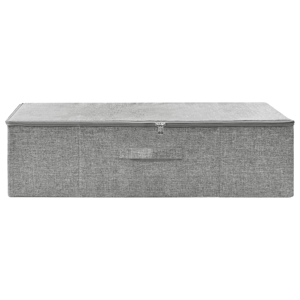 vidaXL Κουτι Αποθήκευσης Γκρι 70 x 40 x 18 εκ. Υφασμάτινο