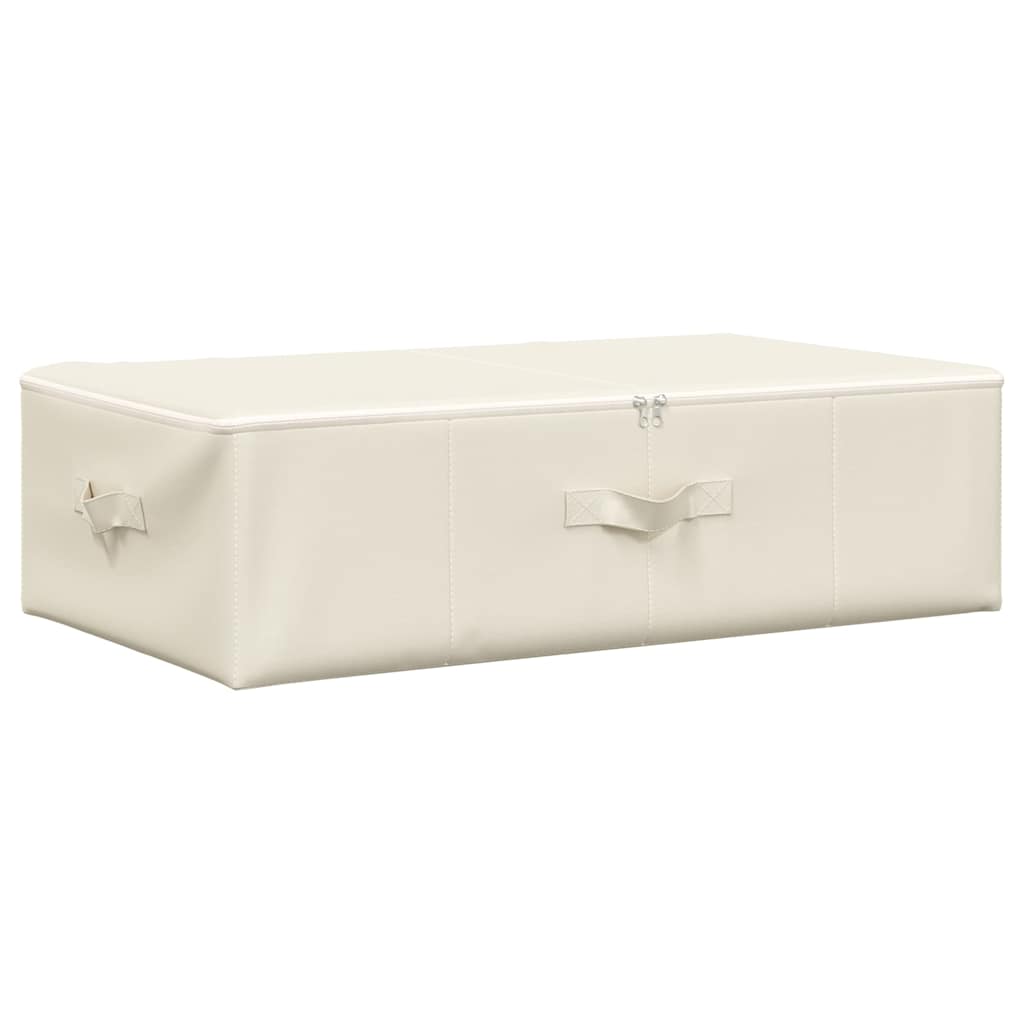 vidaXL Κουτί Αποθήκευσης Κρεμ 70 x 40 x 18 εκ. Υφασμάτινο
