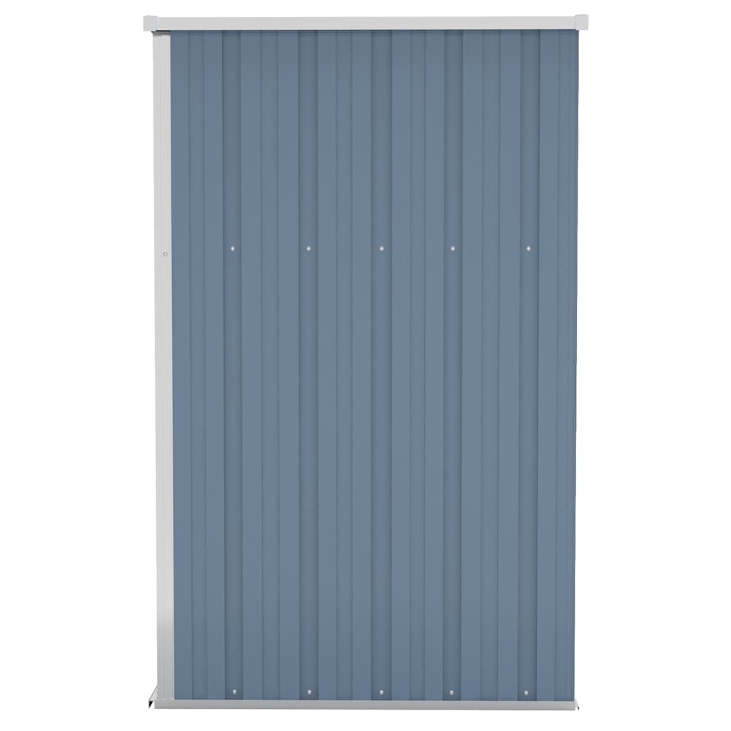 vidaXL Αποθήκη Κήπου Επιτοίχια Γκρι 118x100x178 εκ. Γαλβ. Χάλυβας