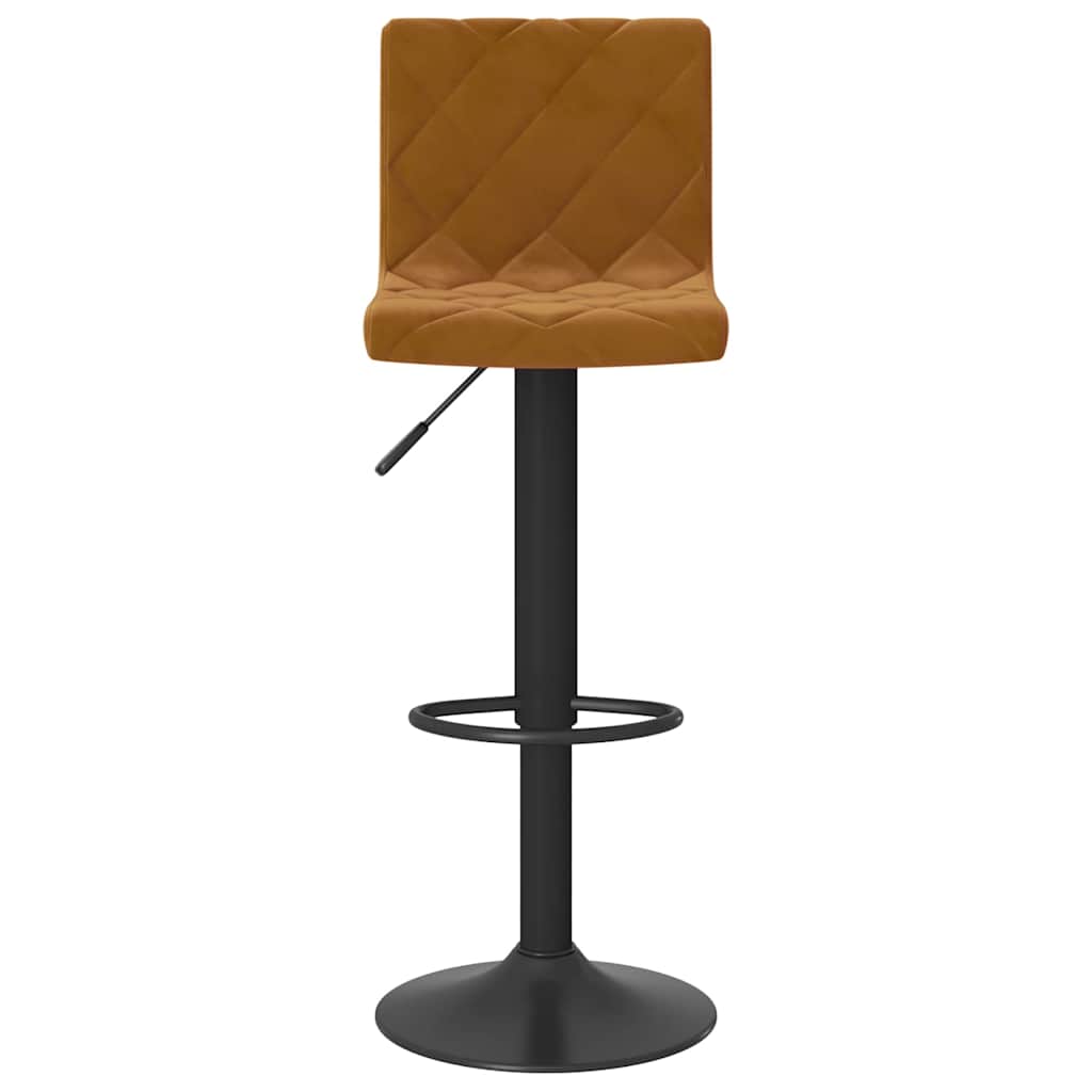 vidaXL Σκαμπό Μπαρ 2 τεμ. Καφέ Βελούδινο