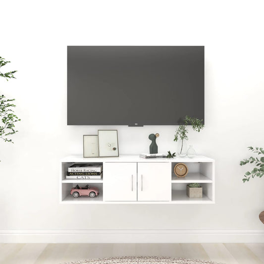 vidaXL Ραφιέρα Τοίχου Λευκή 102 x 30 x 29 εκ. από Επεξ. Ξύλο