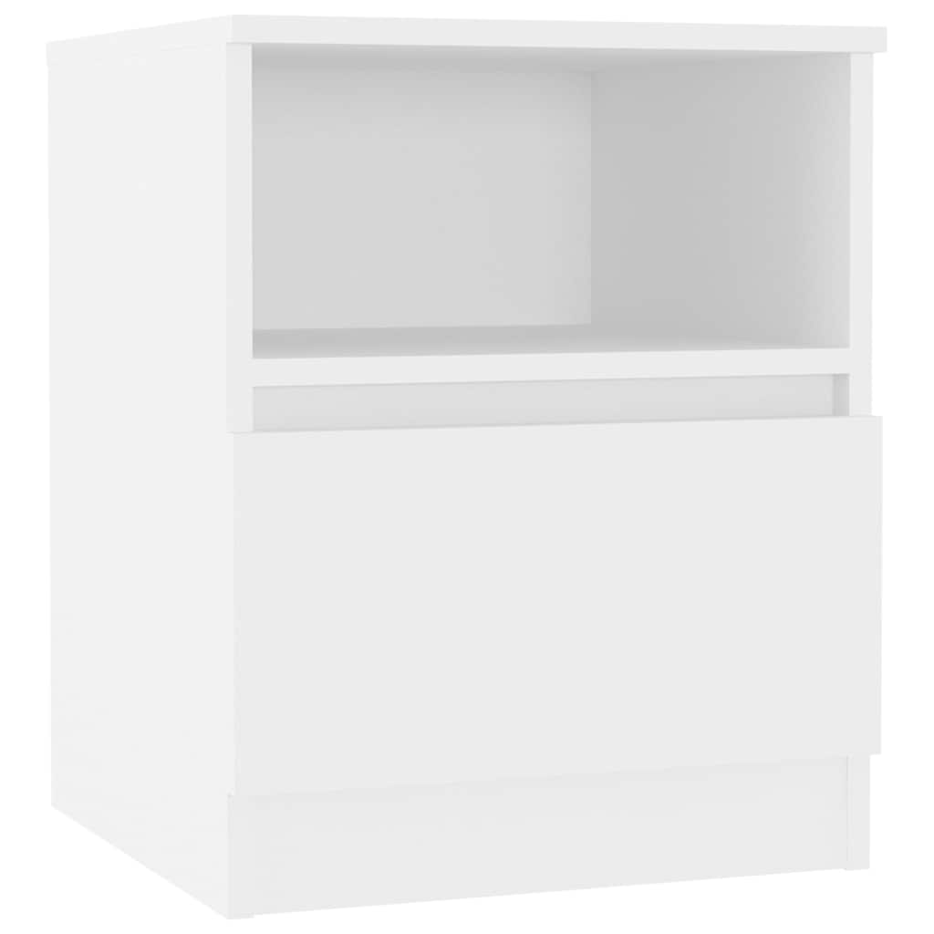 vidaXL Κομοδίνα 2 τεμ. Λευκά 40 x 40 x 50 εκ. από Επεξ. Ξύλο