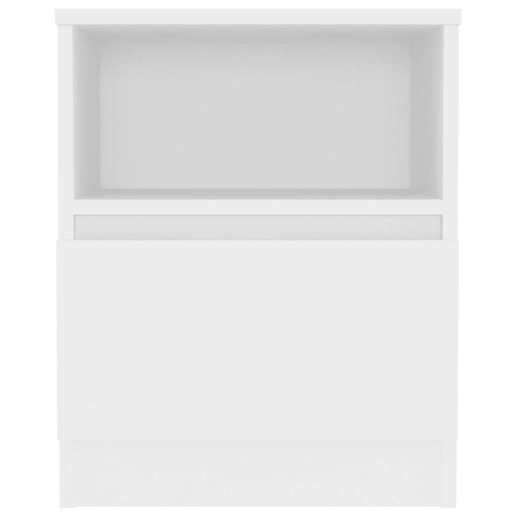 vidaXL Κομοδίνα 2 τεμ. Λευκά 40 x 40 x 50 εκ. από Επεξ. Ξύλο