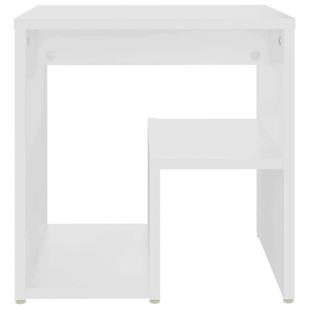 vidaXL Κομοδίνο Λευκό 40 x 30 x 40 εκ. από Επεξ. Ξύλο