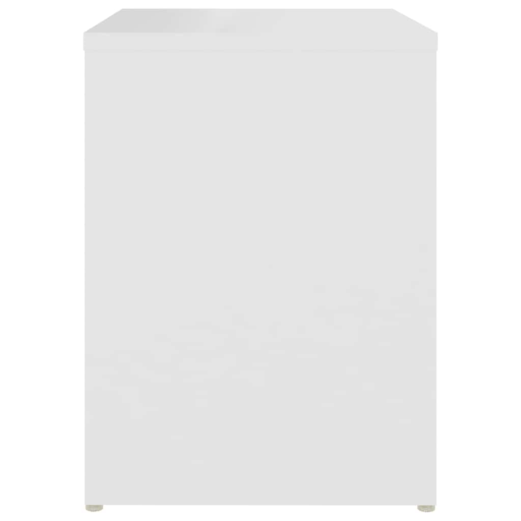 vidaXL Κομοδίνο Λευκό 40 x 30 x 40 εκ. από Επεξ. Ξύλο