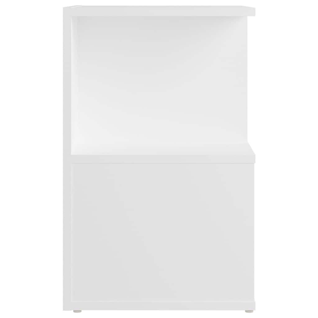 vidaXL Κομοδίνα 2 τεμ. Λευκά 35 x 35 x 55 εκ. από Επεξ. Ξύλο
