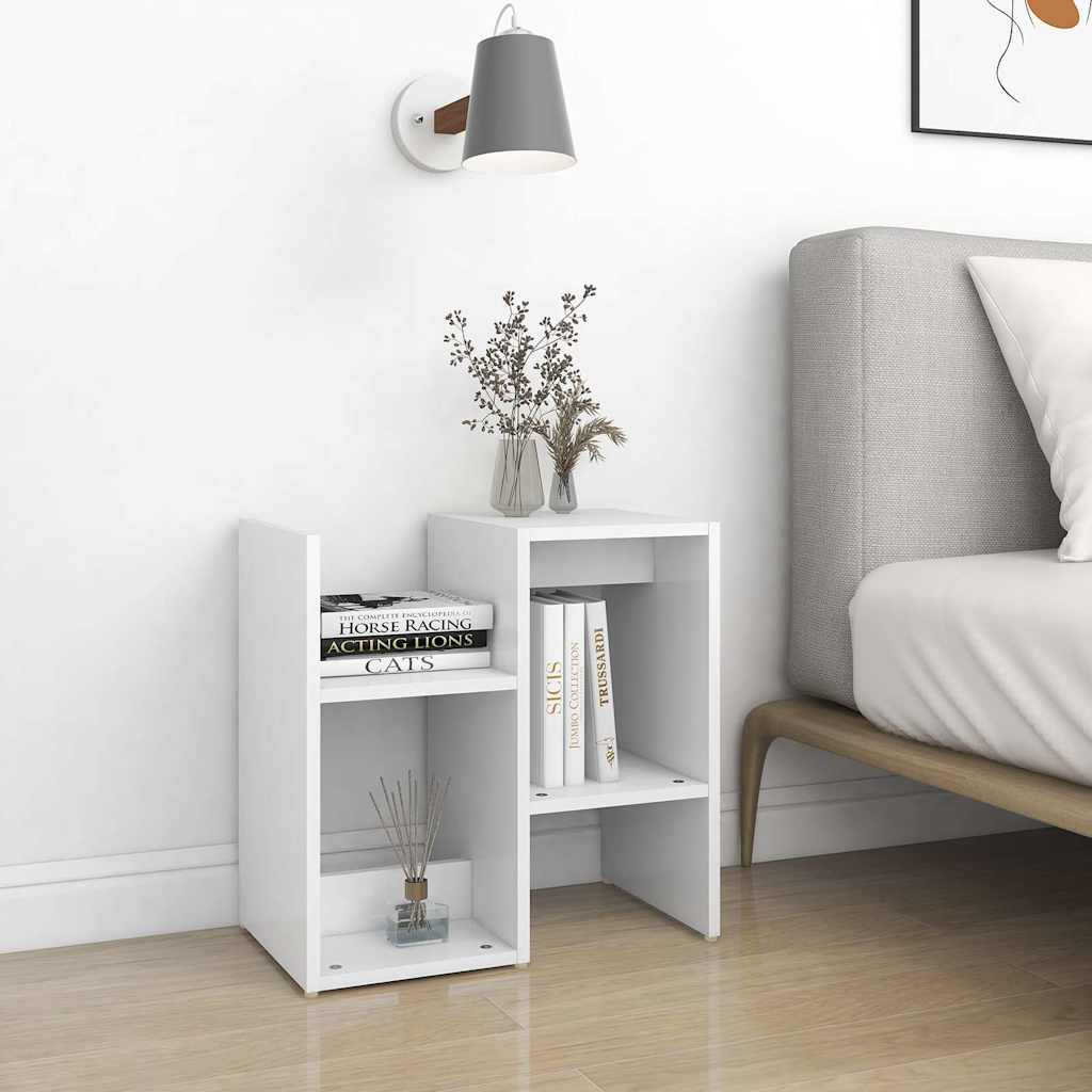 vidaXL Κομοδίνα 2 τεμ. Λευκά 50 x 30 x 51,5 εκ. από Επεξ. Ξύλο