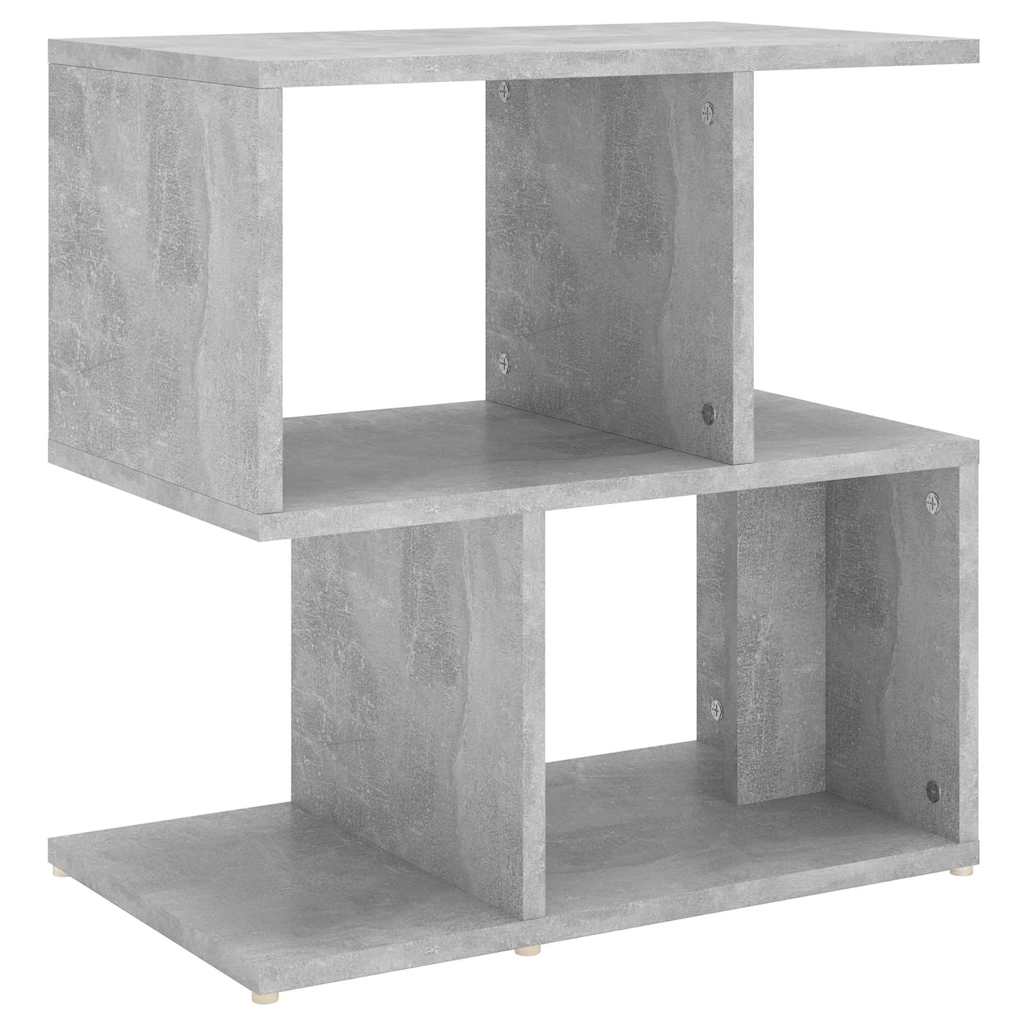vidaXL Κομοδίνο Γκρι Σκυροδέματος 50 x 30 x 51,5 εκ. από Επεξ. Ξύλο