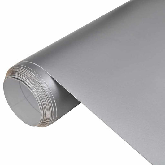 vidaXL Μεμβράνη Αυτοκινήτου Ασημί Ματ 100 x 150 εκ.
