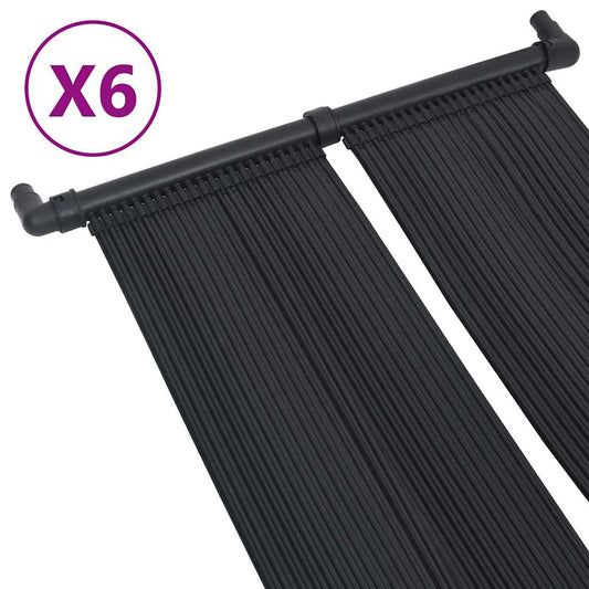 vidaXL Θερμαντικά Πάνελ Πισίνας Ηλιακά 6 τεμ. 80 x 310 εκ.