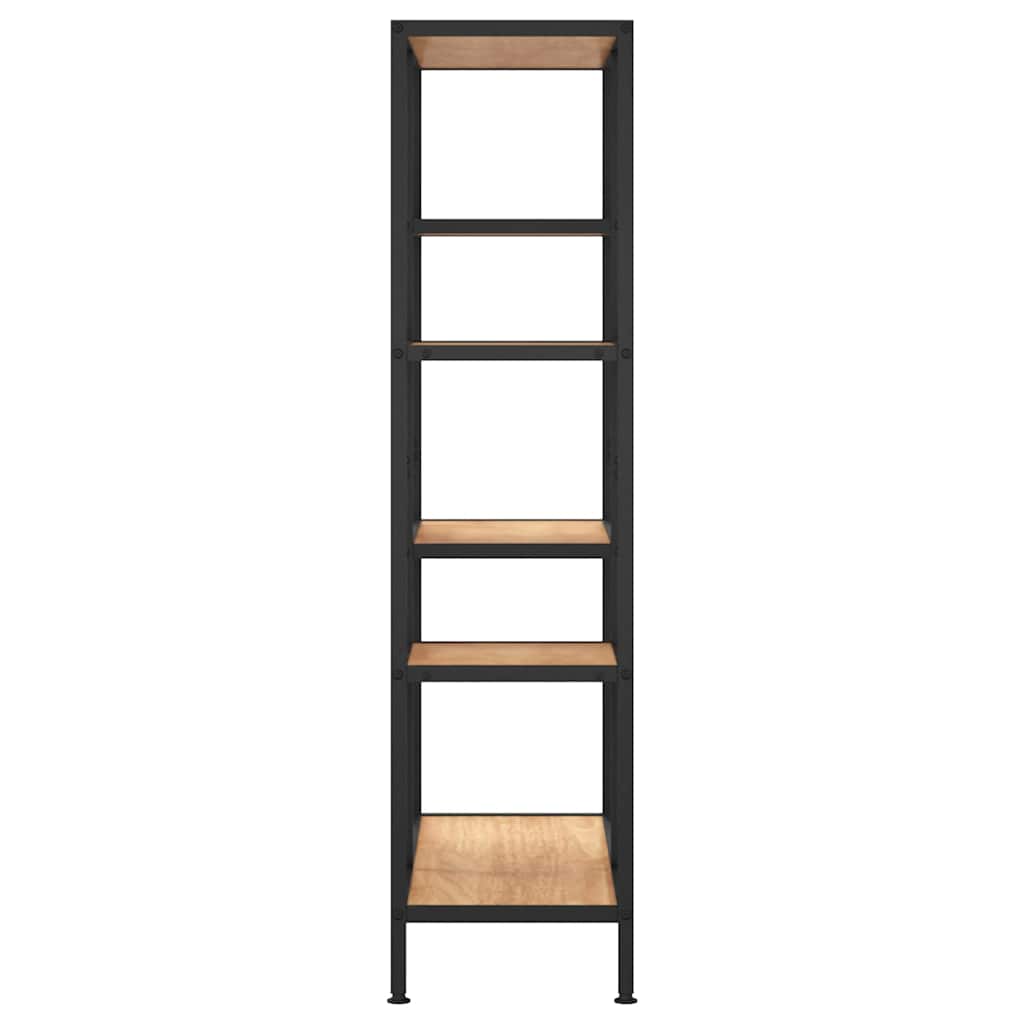 vidaXL Βιβλιοθήκη 80 x 30 x 120 εκ. από Ατσάλι και Επεξεργασμένο Ξύλο