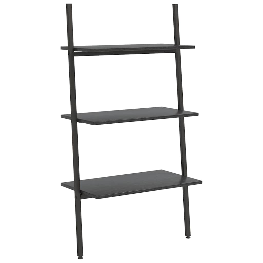 vidaXL Ραφιέρα Κεκλιμένη 3 Επιπέδων Μαύρη 64x34x116 εκ.