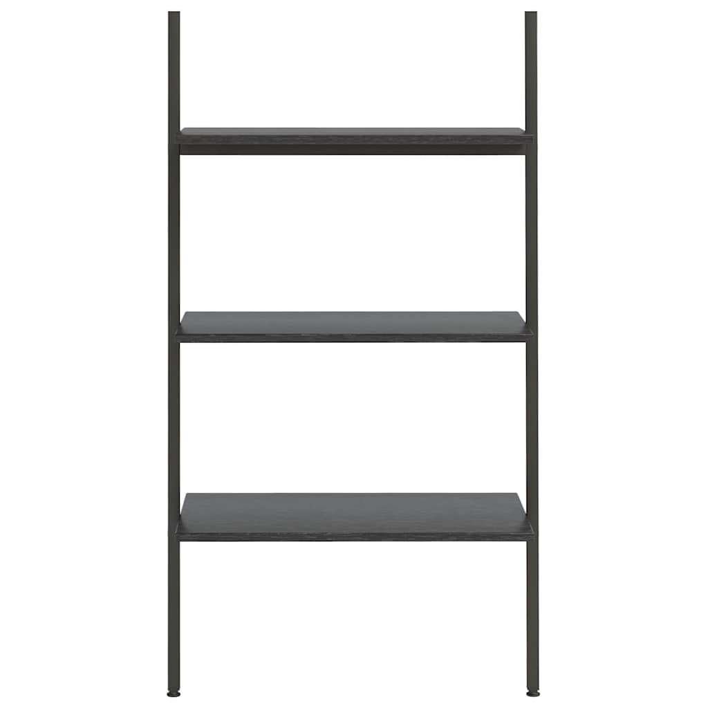 vidaXL Ραφιέρα Κεκλιμένη 3 Επιπέδων Μαύρη 64x34x116 εκ.