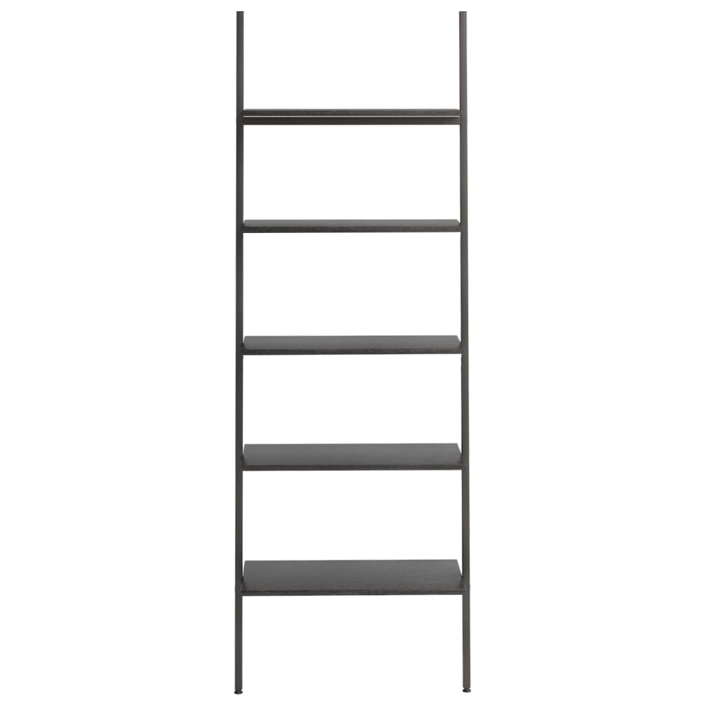 vidaXL Ραφιέρα Κεκλιμένη 5 Επιπέδων Μαύρη 64x34x185,5 εκ.