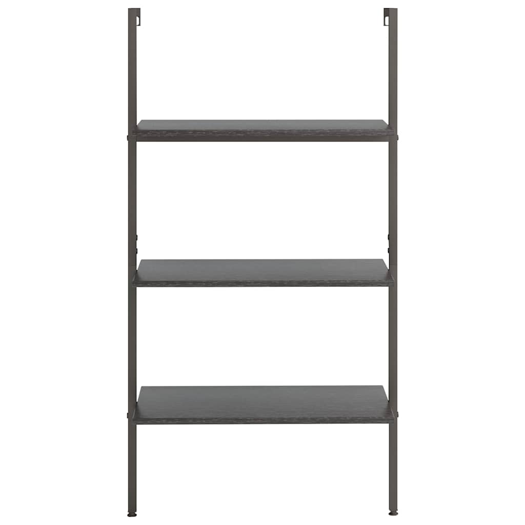 vidaXL Ραφιέρα Κεκλιμένη 3 Επιπέδων Μαύρη 64x35x120,5 εκ.