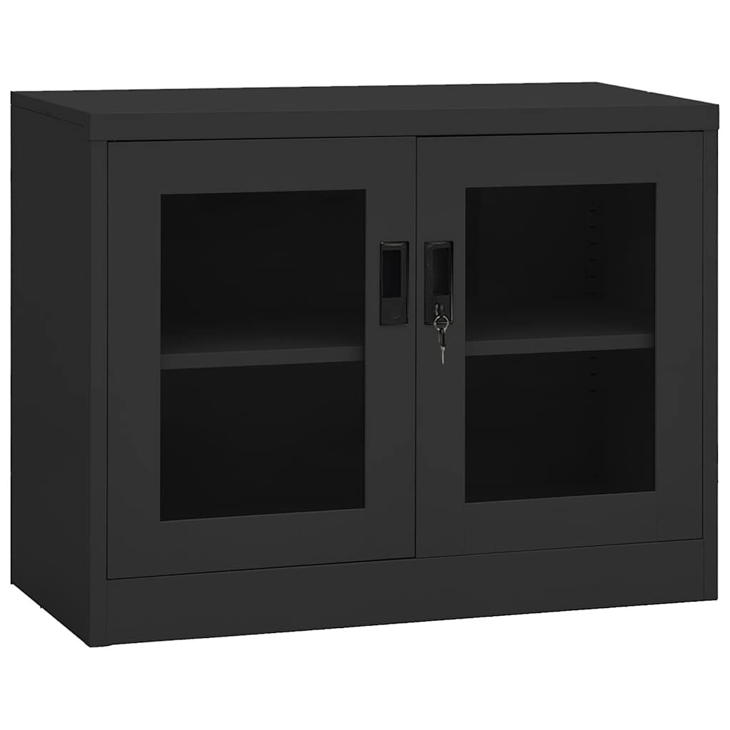 vidaXL Ντουλάπα Γραφείου 90 x 40 x 70 εκ. Ανθρακί Ατσάλινη