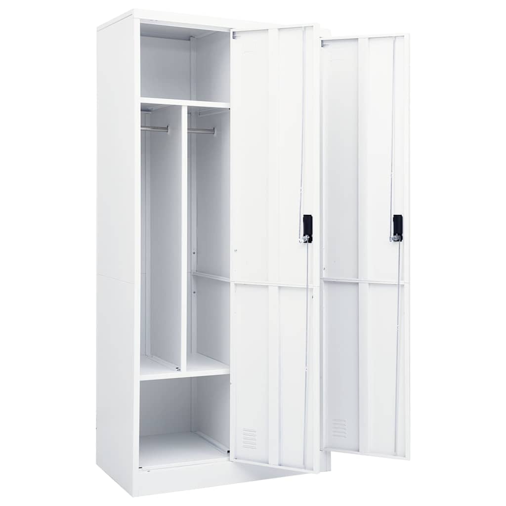 vidaXL Ντουλάπα Λευκή 80 x 50 x 180 εκ. από Χάλυβα