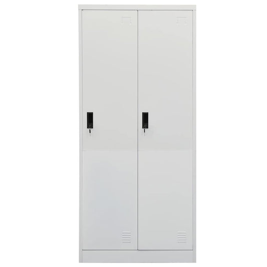 vidaXL Ντουλάπα Ανοιχτό Γκρι 80 x 50 x 180 εκ. από Χάλυβα