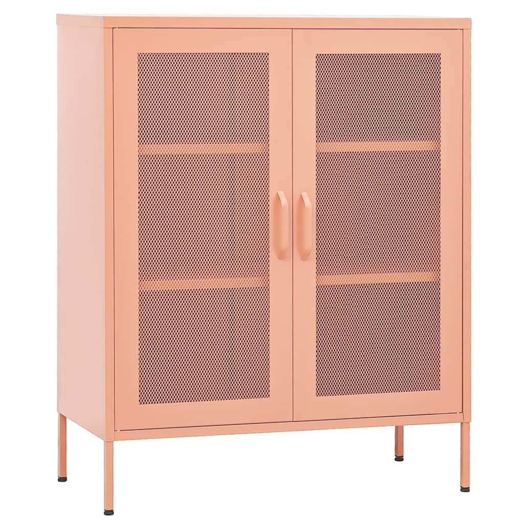 vidaXL Ντουλάπι Αποθήκευσης Ροζ 80 x 35 x 101,5 εκ. Ατσάλινο