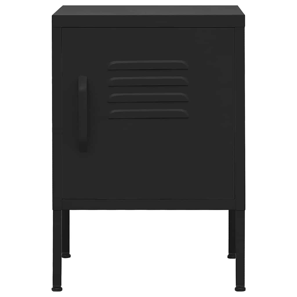 vidaXL Κομοδίνο Μαύρο 35 x 35 x 51 εκ. από Ατσάλι