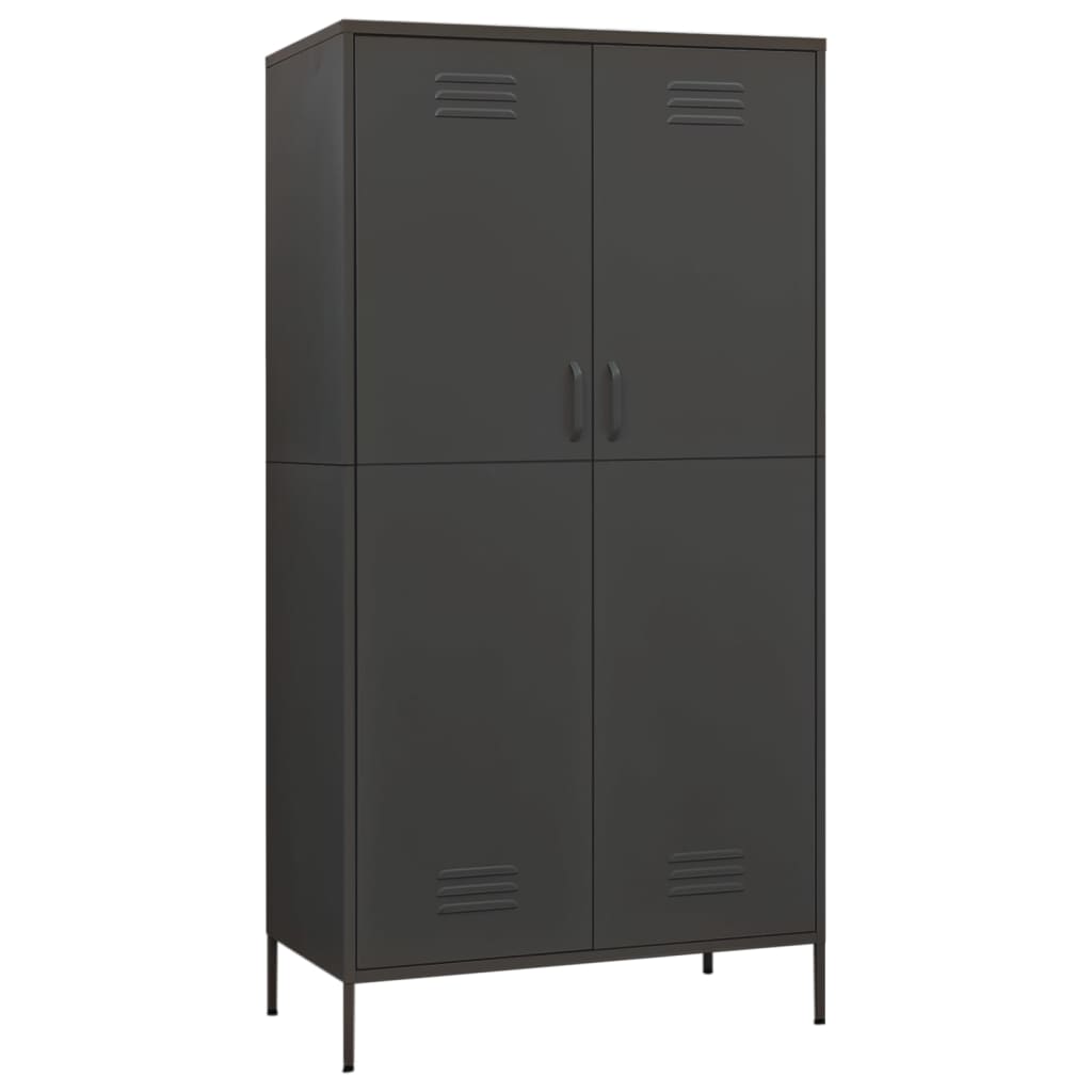 vidaXL Ντουλάπα Ανθρακί 90 x 50 x 180 εκ. από Ατσάλι
