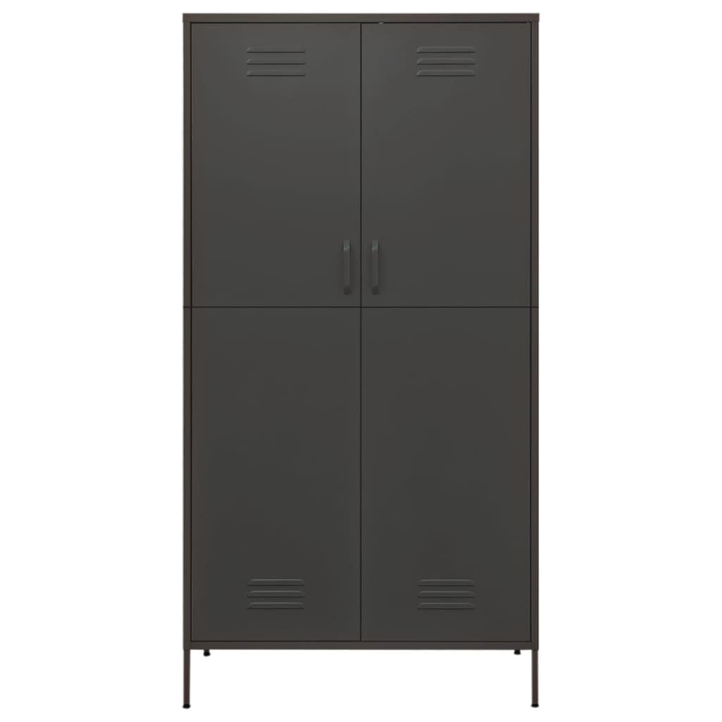 vidaXL Ντουλάπα Ανθρακί 90 x 50 x 180 εκ. από Ατσάλι