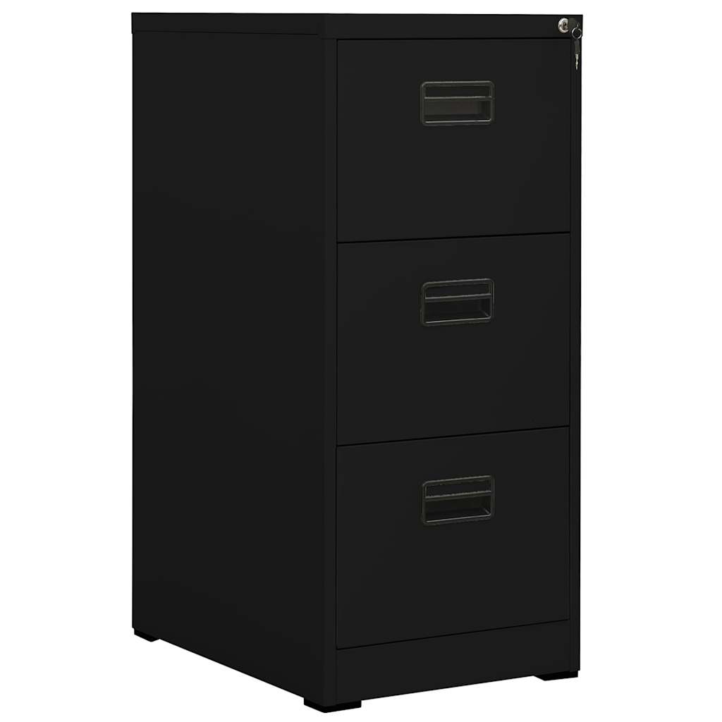 vidaXL Αρχειοθήκη Μαύρη 46 x 62 x 102,5 εκ. από Ατσάλι