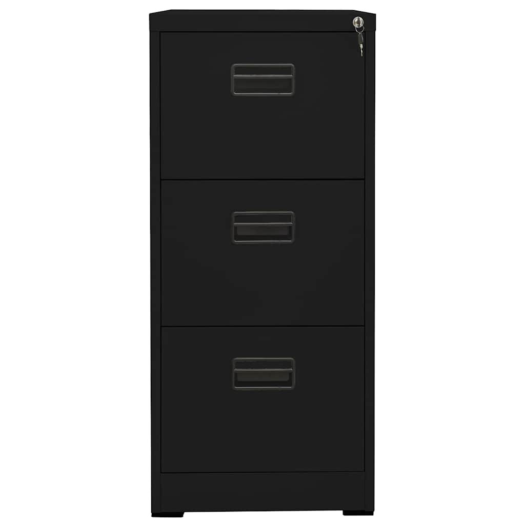 vidaXL Αρχειοθήκη Μαύρη 46 x 62 x 102,5 εκ. από Ατσάλι