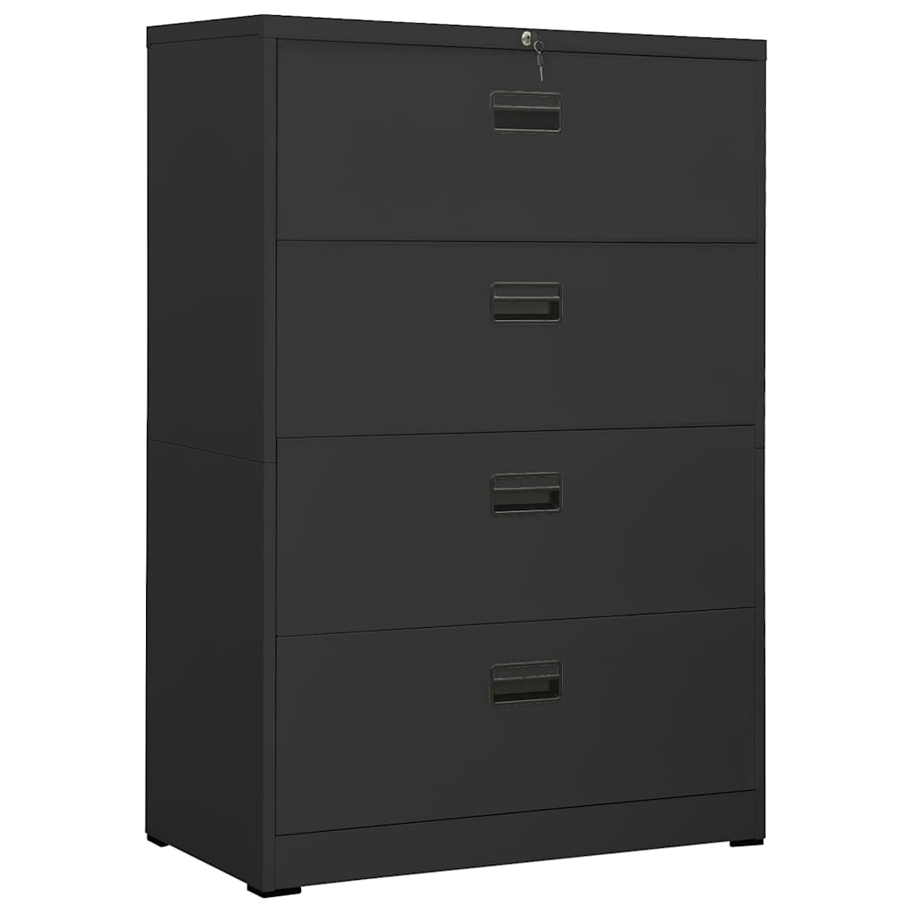 vidaXL Αρχειοθήκη Ανθρακί 90 x 46 x 134 εκ. από Ατσάλι