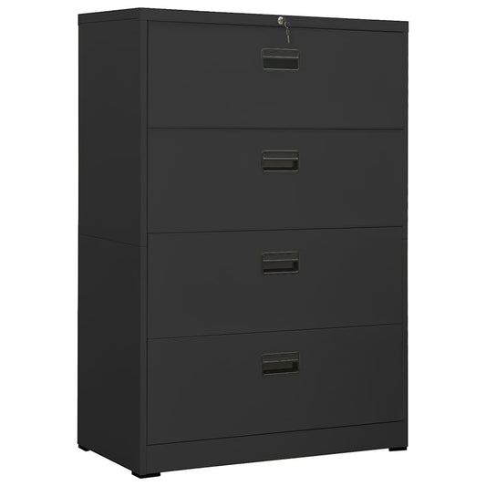 vidaXL Αρχειοθήκη Ανθρακί 90 x 46 x 134 εκ. από Ατσάλι
