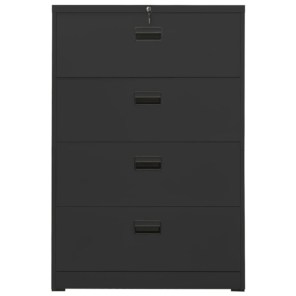 vidaXL Αρχειοθήκη Ανθρακί 90 x 46 x 134 εκ. από Ατσάλι