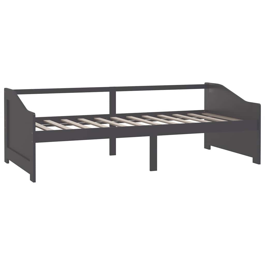 vidaXL Καναπές Κρεβάτι 3 Θέσεων Σκ. Γκρι 90x200 εκ. Μασίφ Ξύλο Πεύκου
