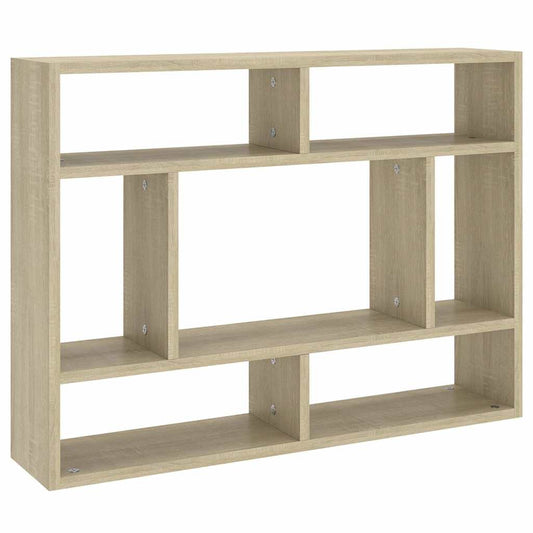 vidaXL Ραφιέρα Τοίχου Sonoma Δρυς 75 x 16 x 55 εκ. από Επεξ. Ξύλο