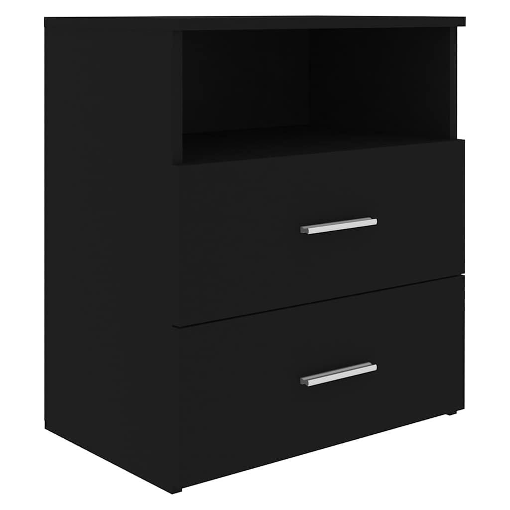 vidaXL Κομοδίνα 2 τεμ. Μαύρα 50 x 32 x 60 εκ.