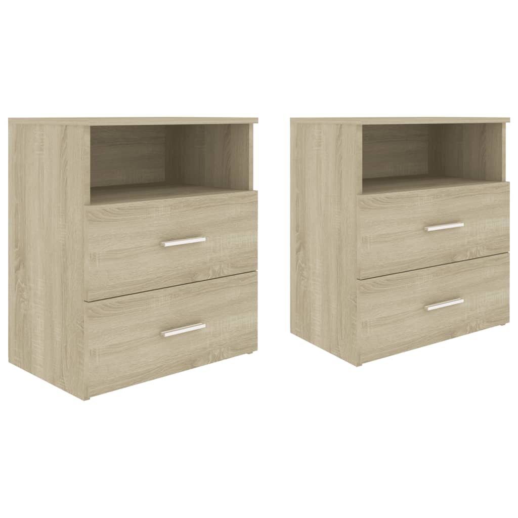 vidaXL Κομοδίνα 2 τεμ. Sonoma Δρυς 50 x 32 x 60 εκ.