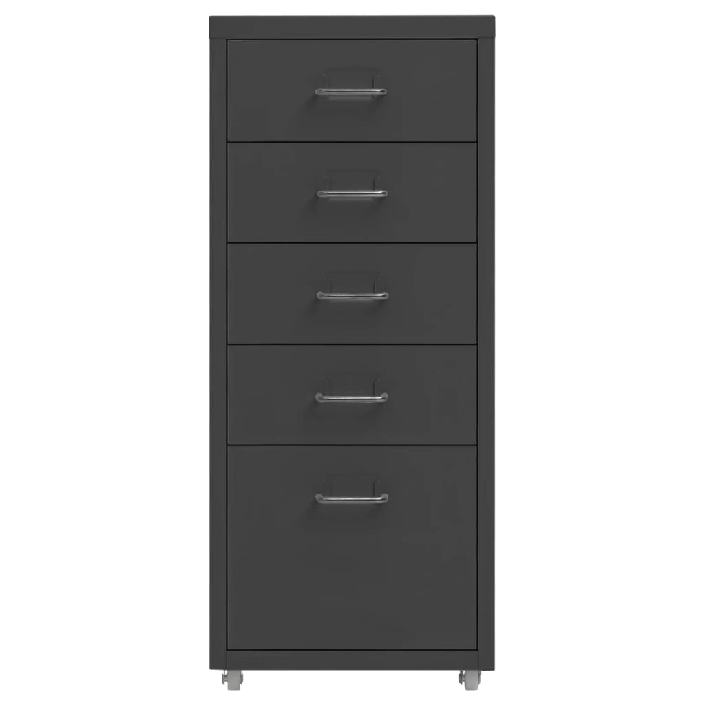 vidaXL Αρχειοθήκη Φορητή Ανθρακί 28 x 41 x 69 εκ. Μεταλλική