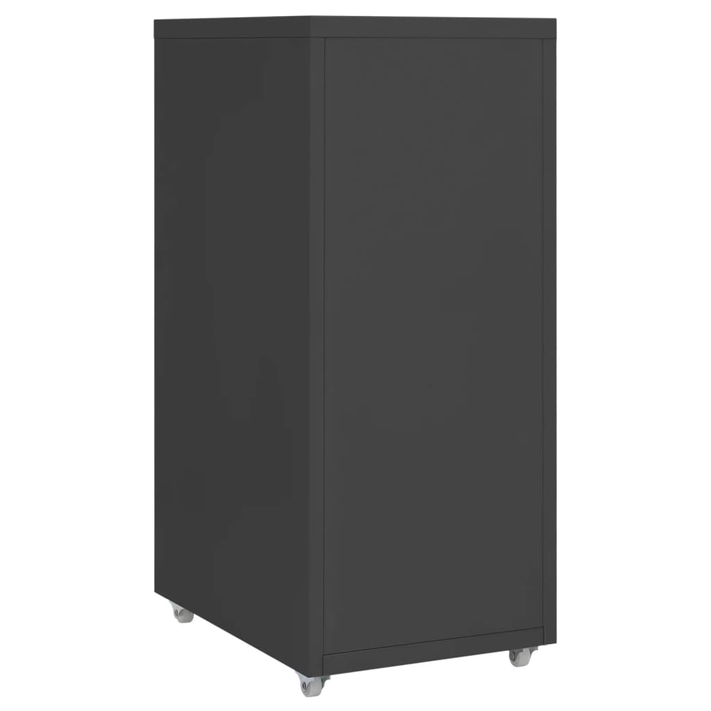 vidaXL Αρχειοθήκη Φορητή Ανθρακί 28 x 41 x 69 εκ. Μεταλλική