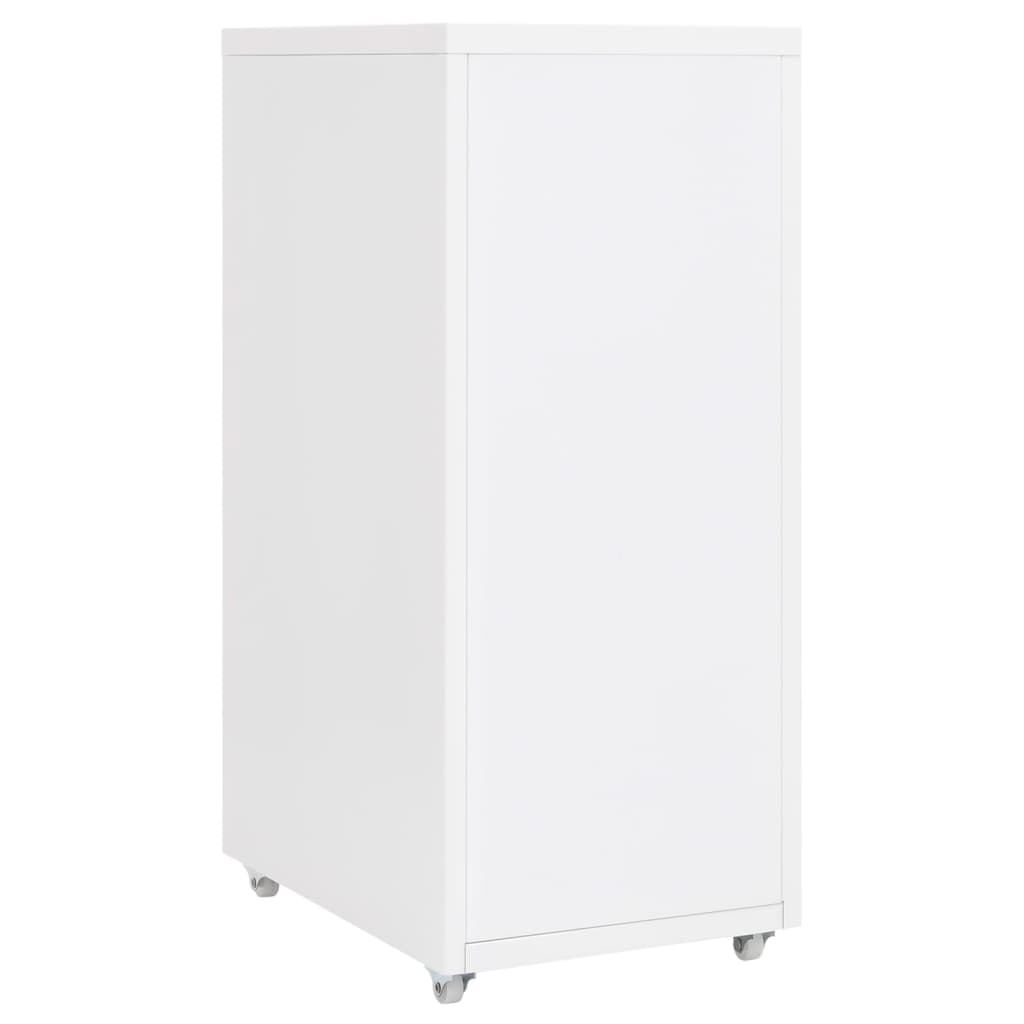 vidaXL Αρχειοθήκη Φορητή Λευκή 28 x 41 x 69 εκ. Μεταλλική