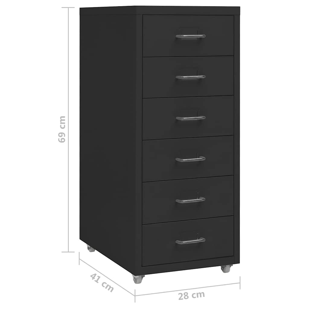 vidaXL Αρχειοθήκη Φορητή Λευκή 28 x 41 x 69 εκ. Μεταλλική