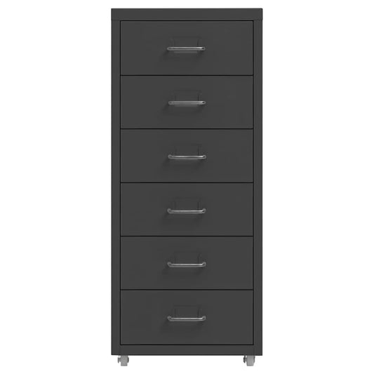 vidaXL Αρχειοθήκη Φορητή Ανθρακί 28 x 41 x 69 εκ. Μεταλλική